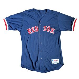 Vintage Boston Red Sox Jersey Mens L USA MLB Baseball Mesh Majestic Authentic
